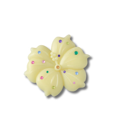 Jibbitz™ Charm Mega Yellow Gem Hibiscus