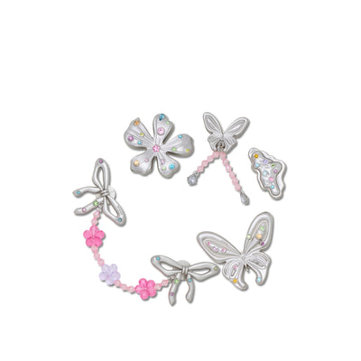 Jibbitz™ Charm Silver Meta Gem Fantasy