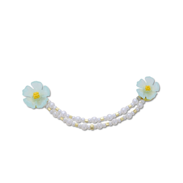 Jibbitz™ Charm Blue Flower And Pearl Chain - Crocs™ Việt Nam
