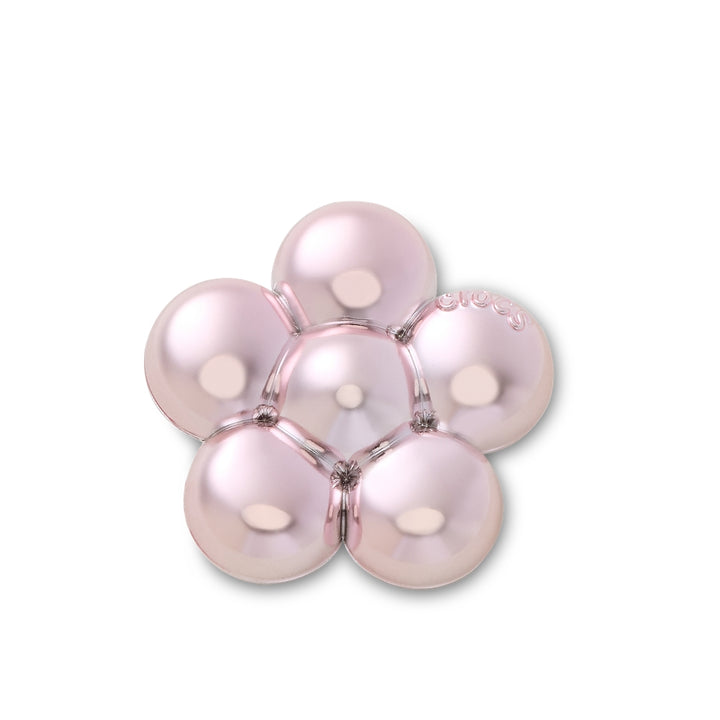 Jibbitz™ Charm Pink Metallic Puffy Flower