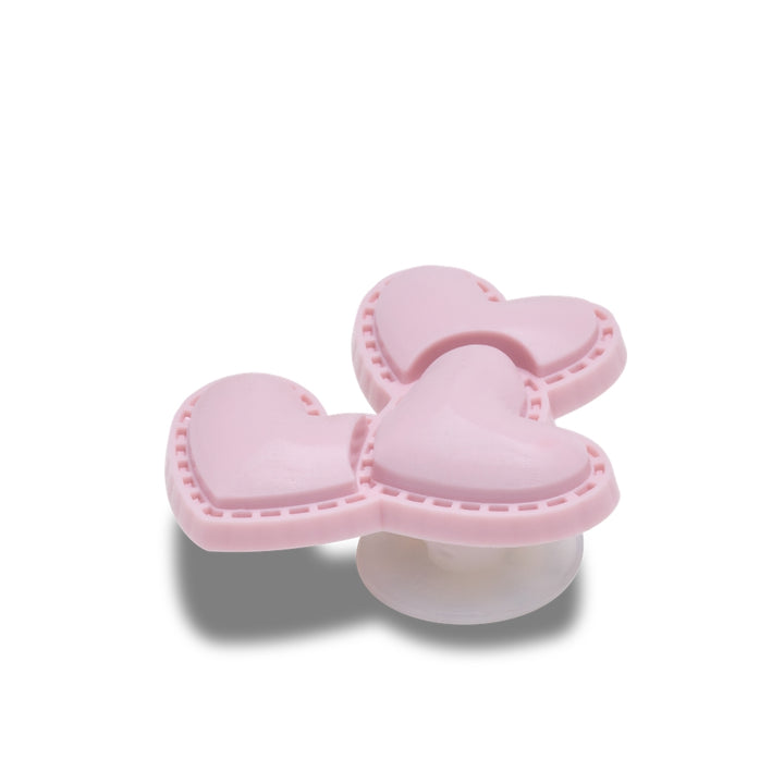 Jibbitz™ Charm Triple Pink Metallic Heart