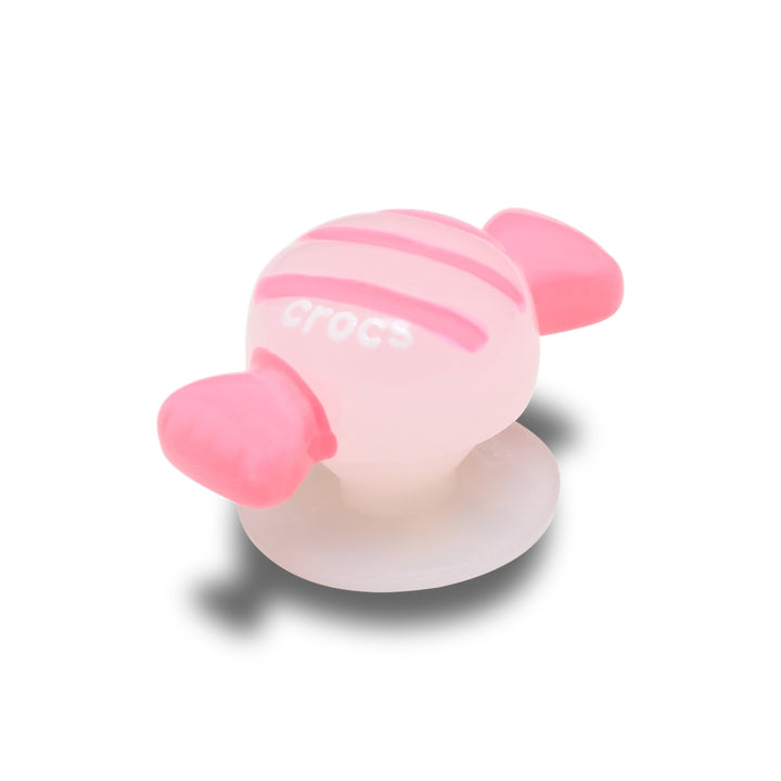 Jibbitz™ Charm Pink and White Striped Candy Piece