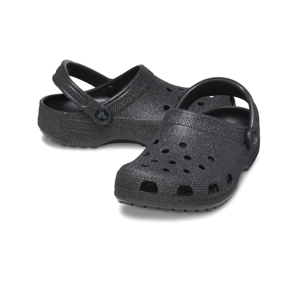 Giày Clog Unisex Crocs Glitter Classic - Black Glitter