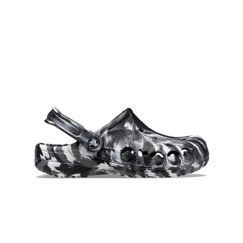 Giày Clog Unisex Crocs Baya Marbled - Black/White