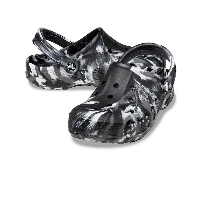Giày Clog Unisex Crocs Baya Marbled - Black/White