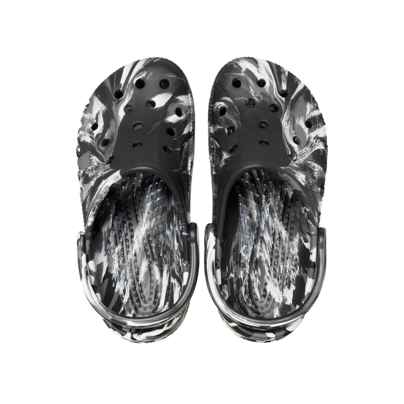 Giày Clog Unisex Crocs Baya Marbled - Black/White