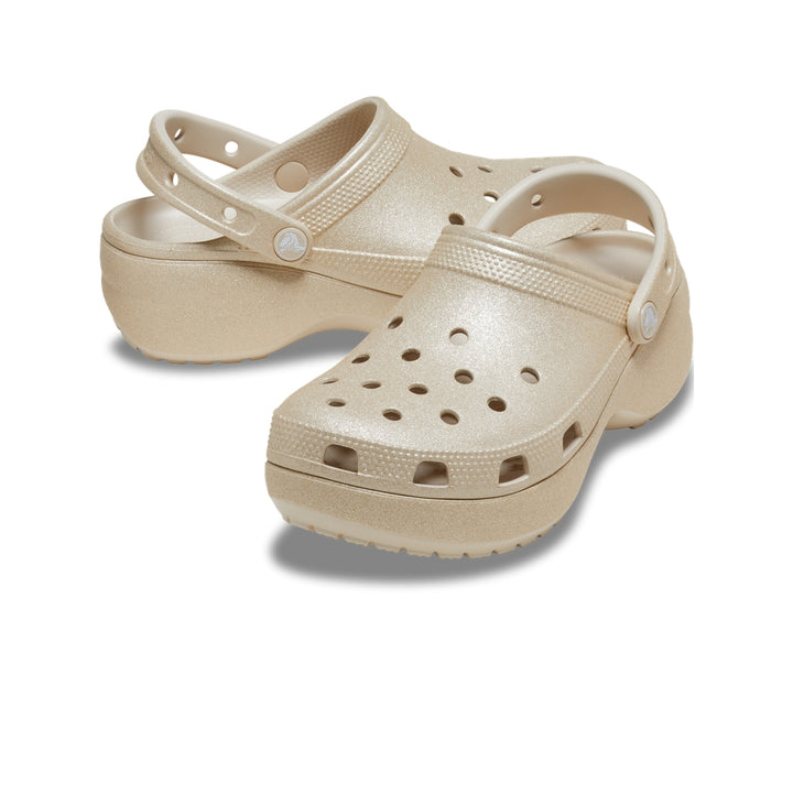 Giày Clog Nữ Crocs Classic Platform Glitter - Champagne - Crocs™ Việt Nam