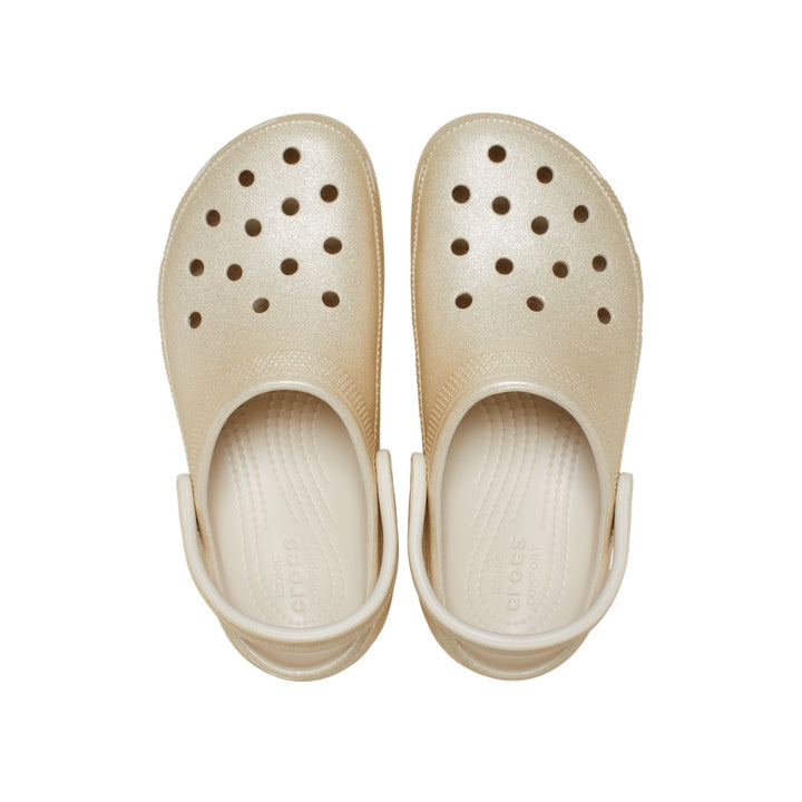 Giày Clog Nữ Crocs Classic Platform Glitter - Champagne - Crocs™ Việt Nam