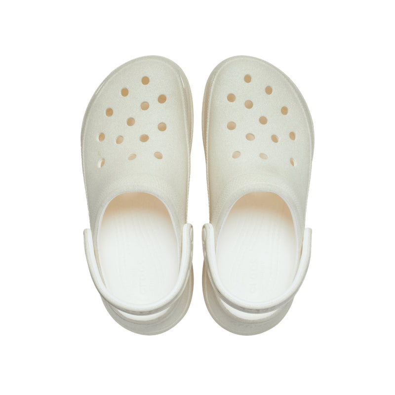 Giày Clog Nữ Crocs Bae Glitter - Chalk