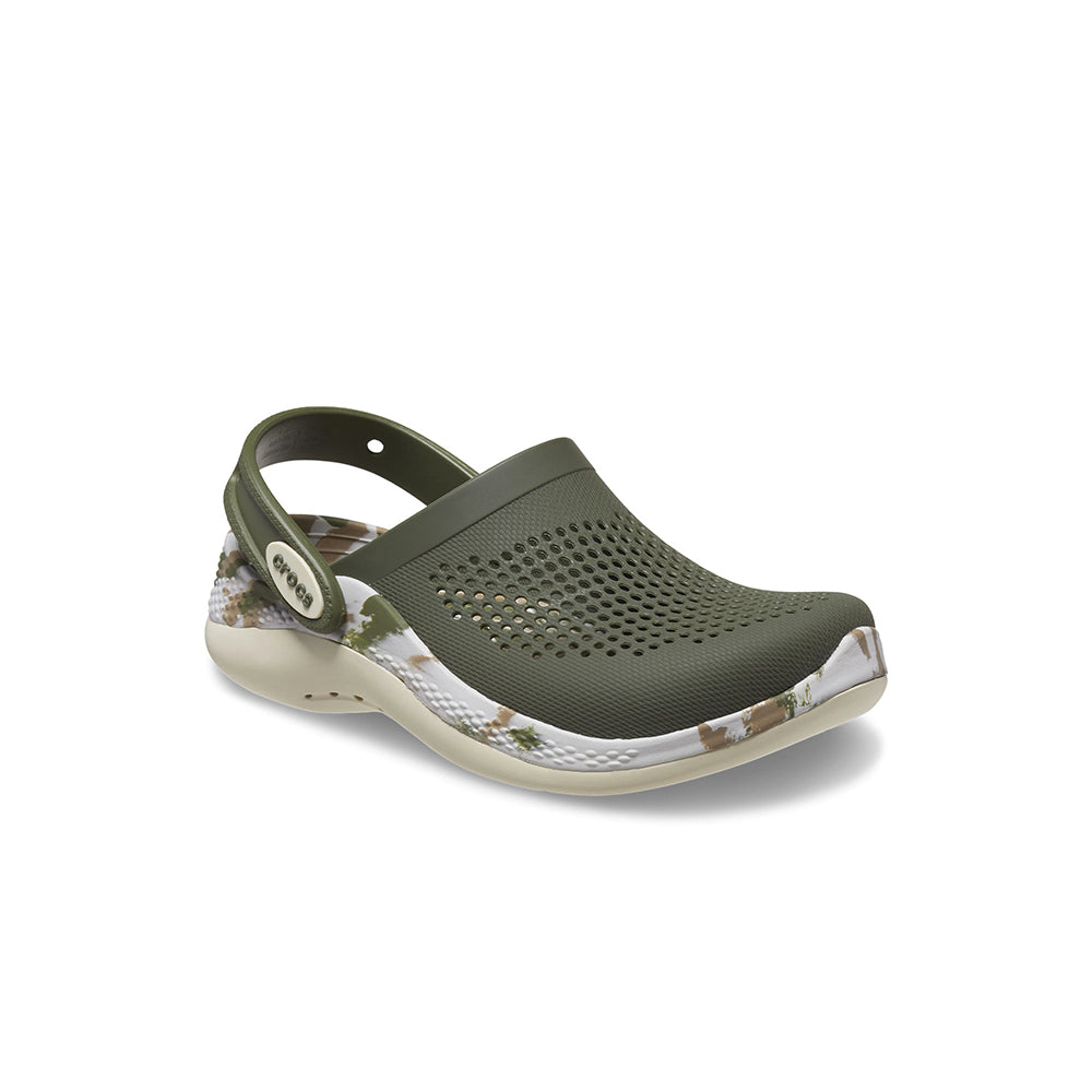 Giày Clog Trẻ Em Crocs Literide 360 Marbled - Army Green