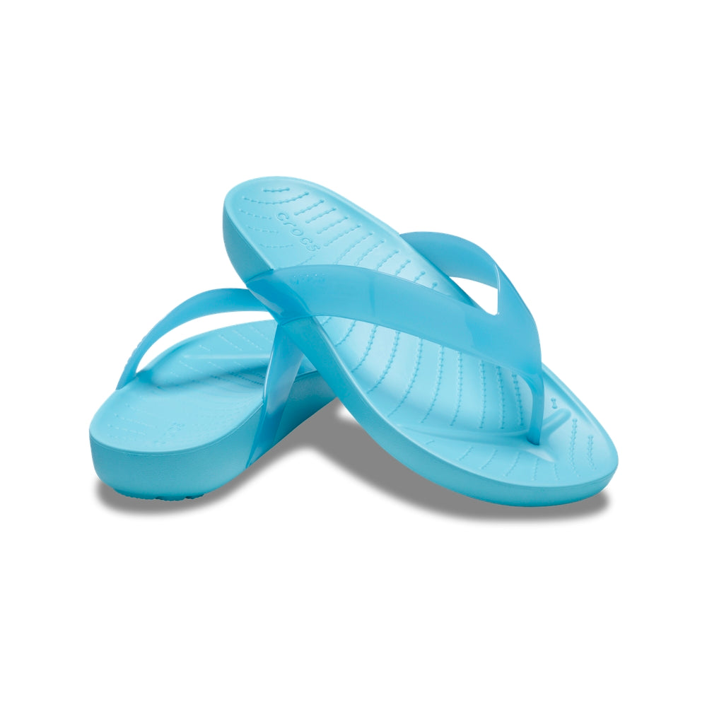 Dép Xỏ Ngón Nữ Crocs Crocs Splash Glossy Flip - Neptune