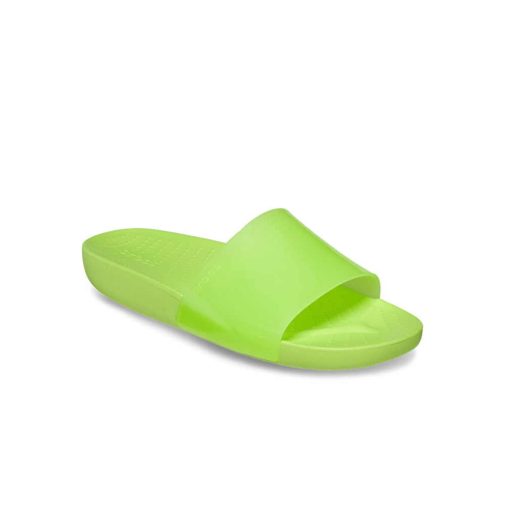 Dép Quai Ngang Nữ Crocs Splash Glossy - Limeade