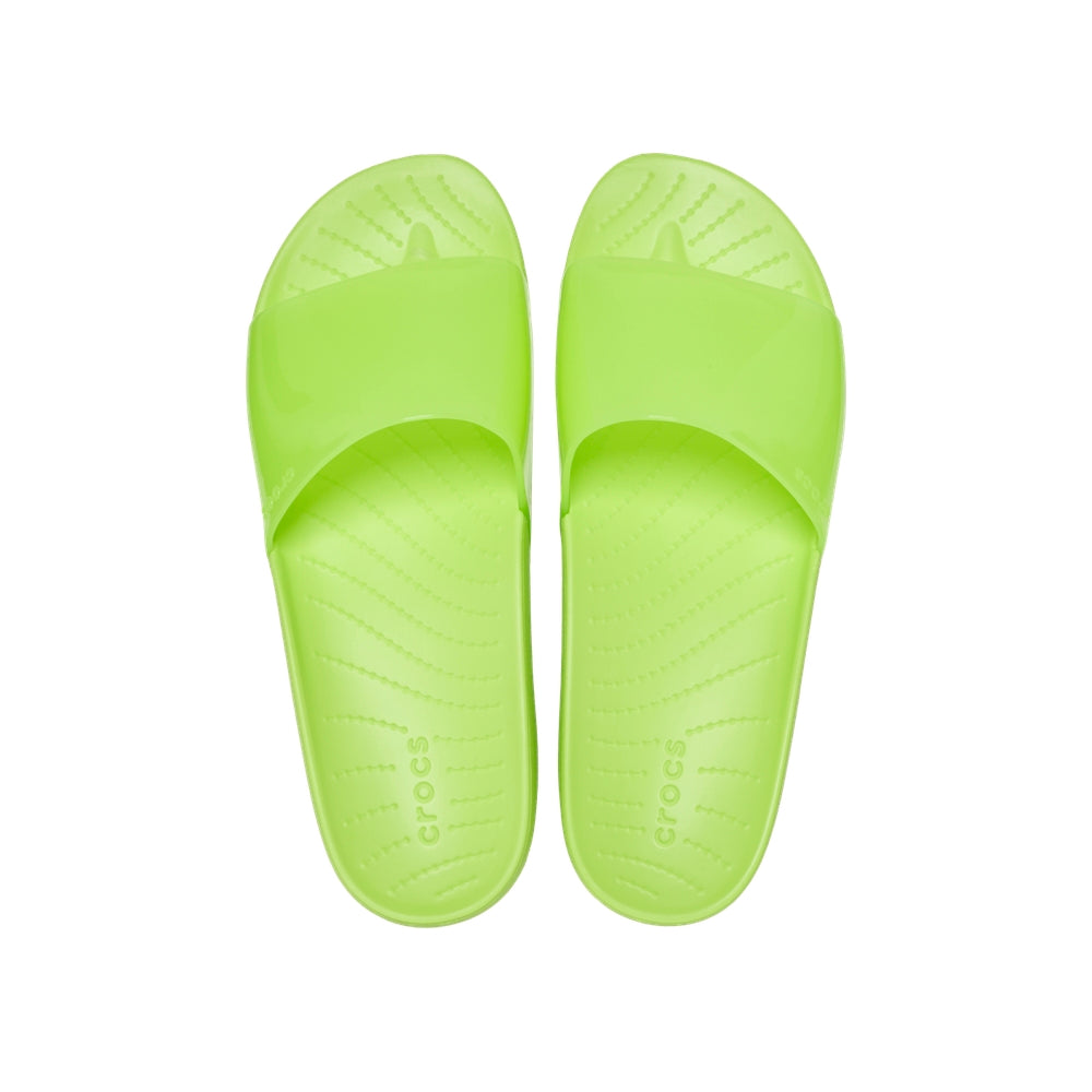 Dép Quai Ngang Nữ Crocs Splash Glossy - Limeade