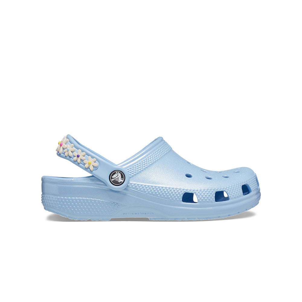 Giày Clog Trẻ Em Crocs Toddler Classic Daisy Chain - Blue Calcite
