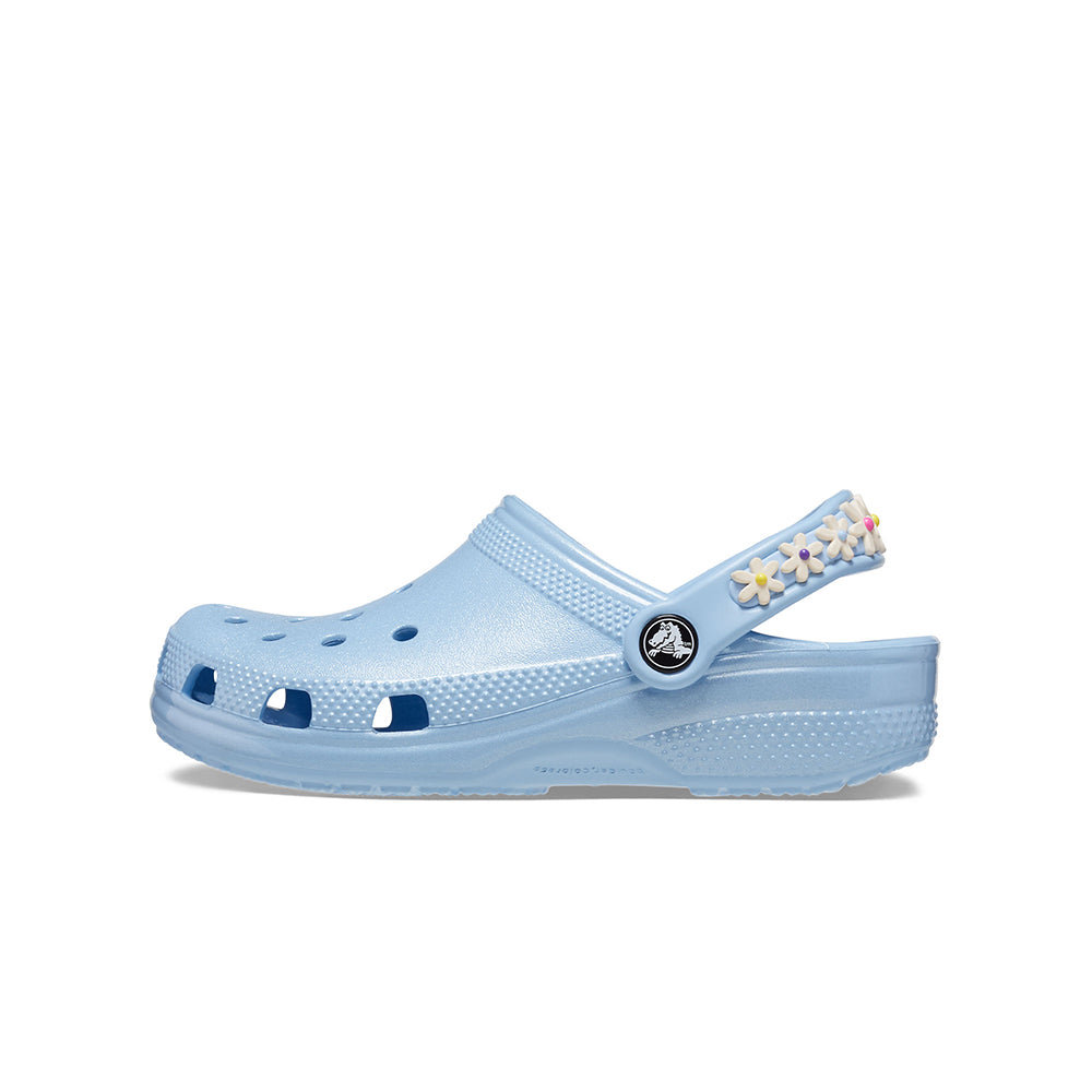 Giày Clog Trẻ Em Crocs Toddler Classic Daisy Chain - Blue Calcite
