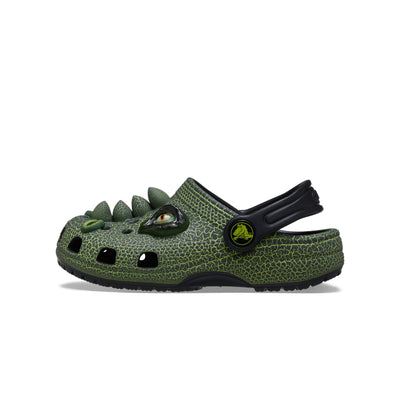 Giày Clog Trẻ Em Crocs Toddler Classic Iam Scary Dino - Black
