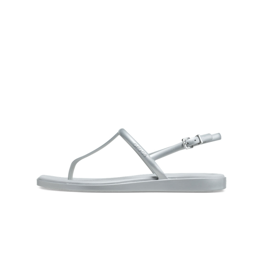 Dép Xỏ Ngón Nữ Crocs Miami Metallic Thong - Silver