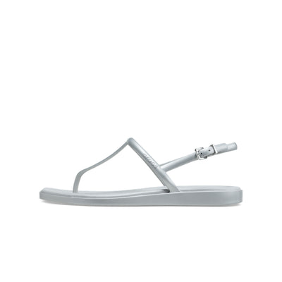Dép Xỏ Ngón Nữ Crocs Miami Metallic Thong - Silver