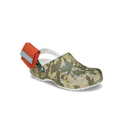 Giày Clog Unisex Crocs Classic Digital Camo - White