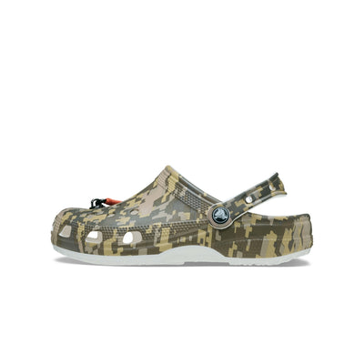 Giày Clog Unisex Crocs Classic Digital Camo - White