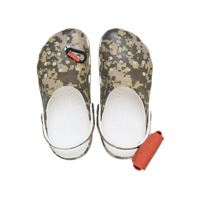 Giày Clog Unisex Crocs Classic Digital Camo - White