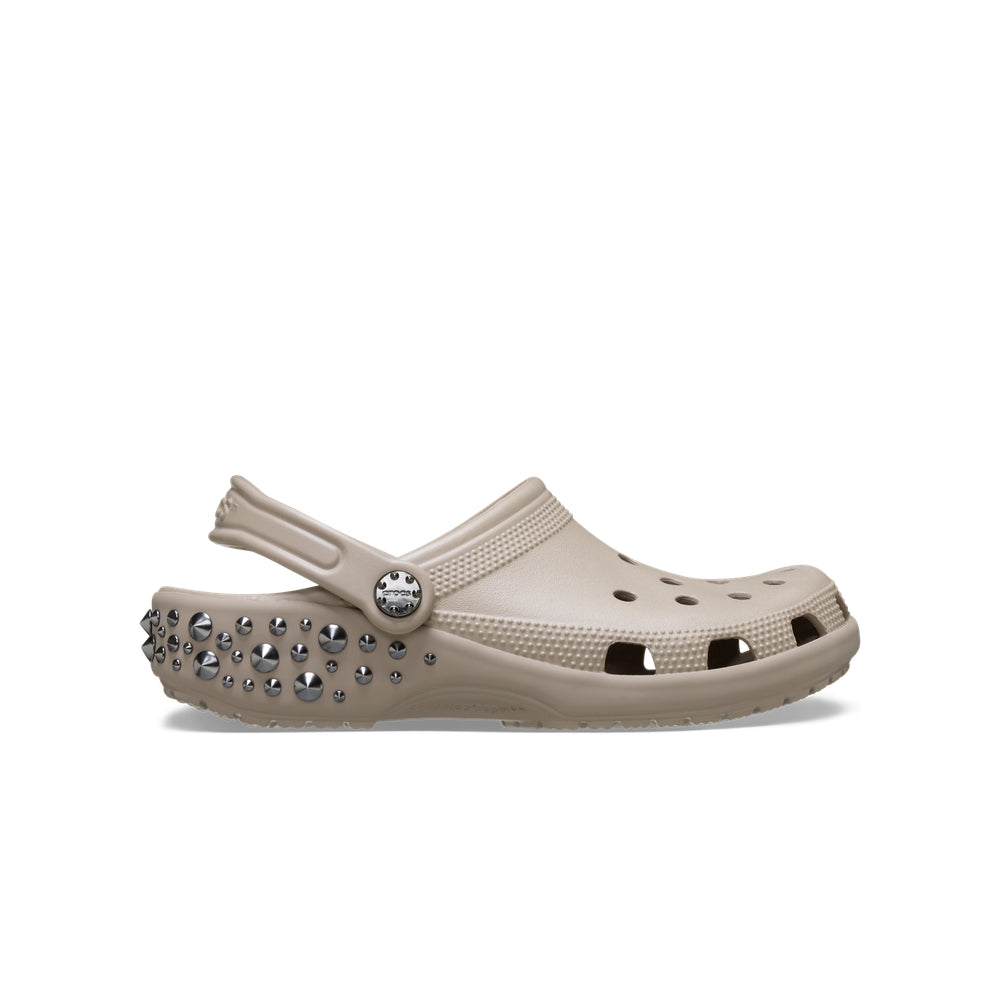 Giày Clog Unisex Crocs Classic Studded - Taupe