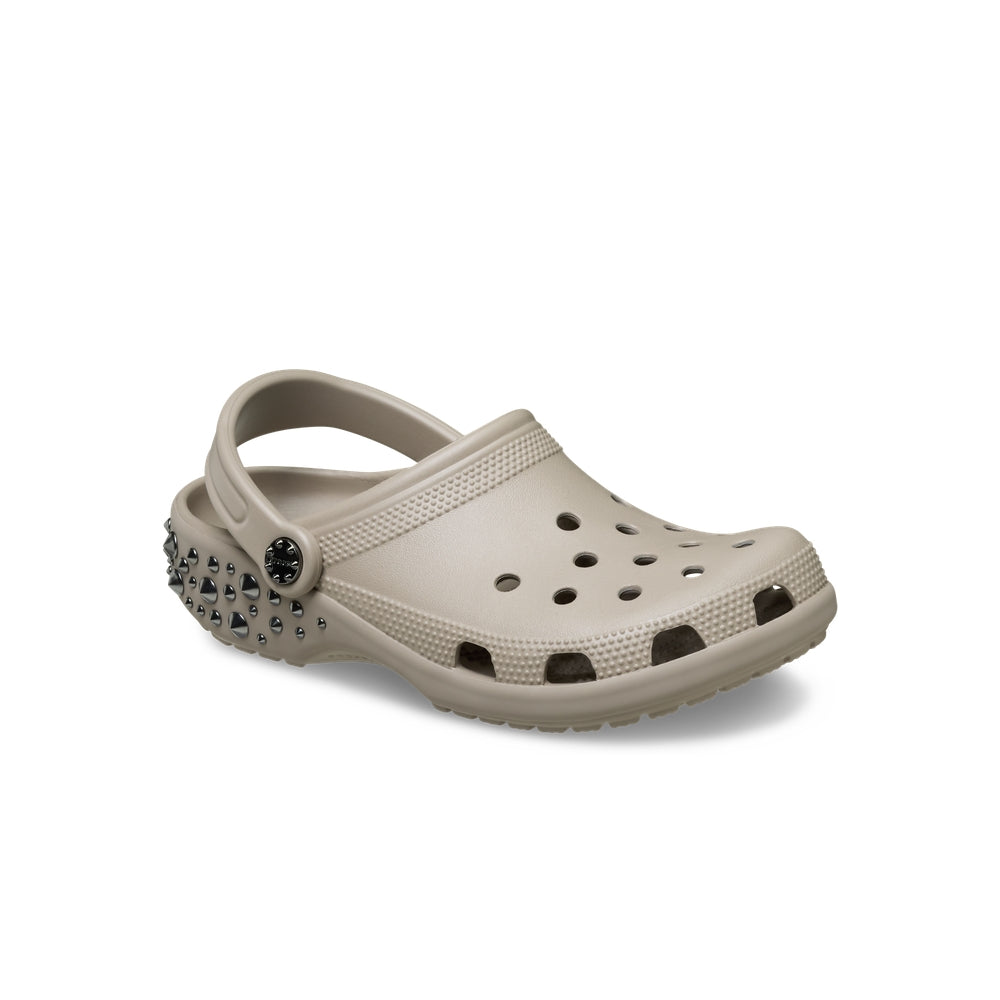 Giày Clog Unisex Crocs Classic Studded - Taupe