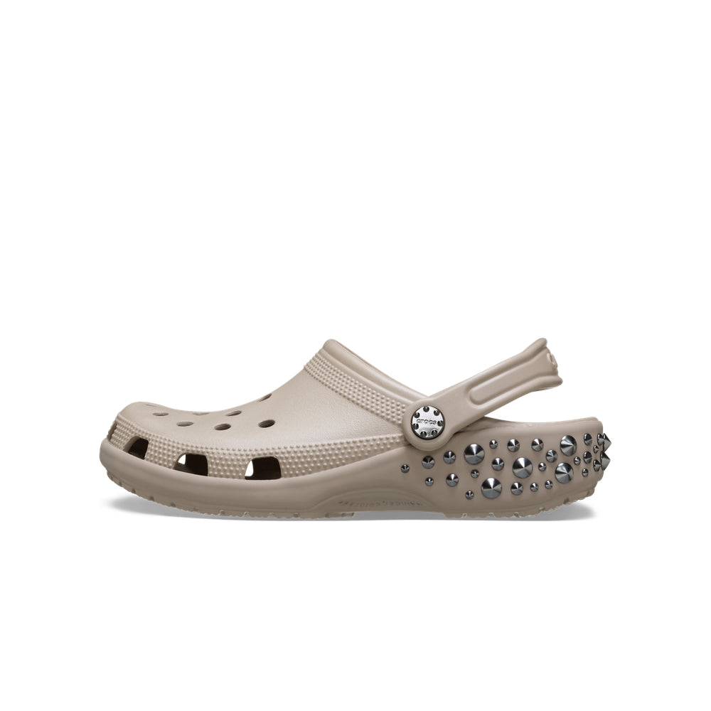 Giày Clog Unisex Crocs Classic Studded - Taupe