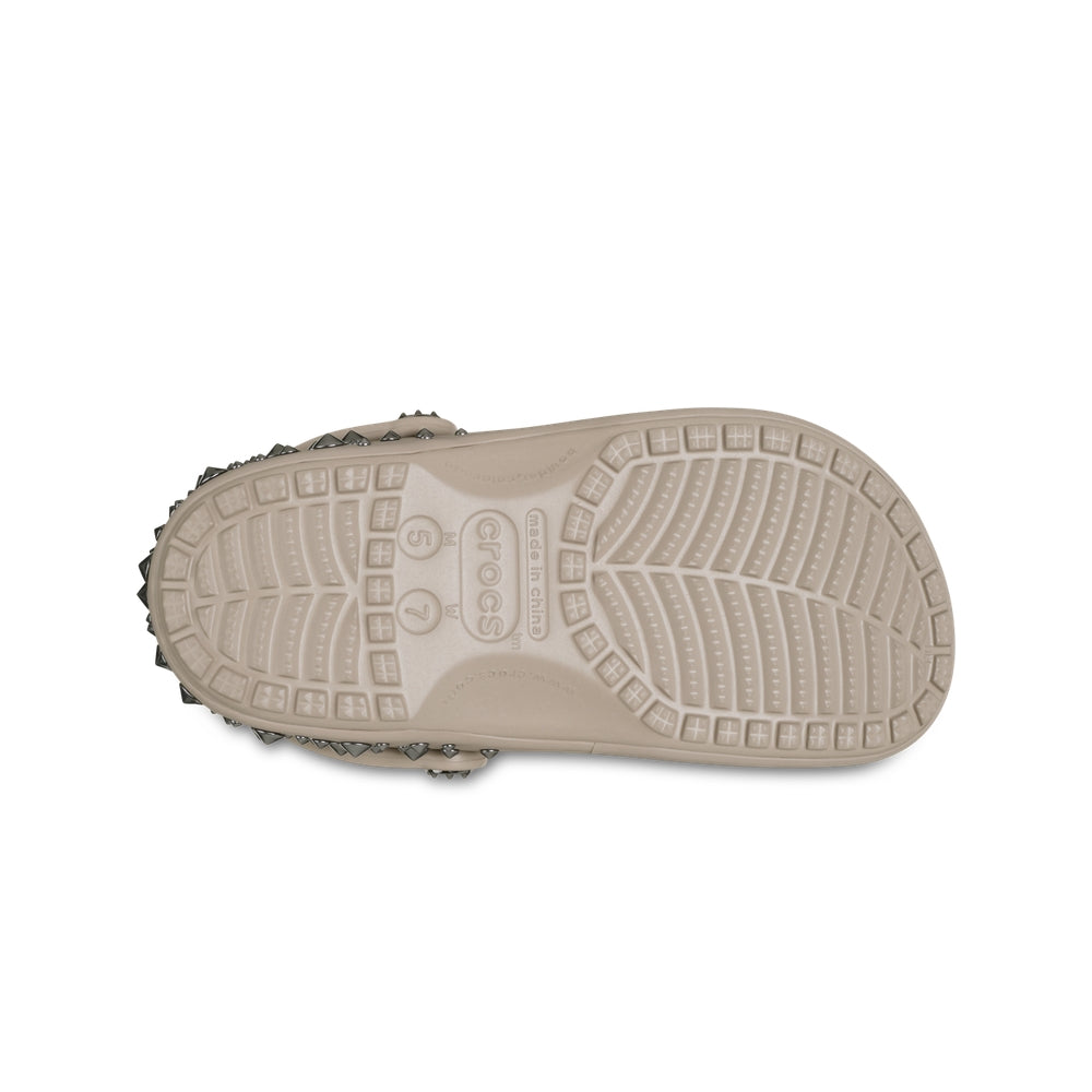 Giày Clog Unisex Crocs Classic Studded - Taupe