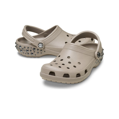 Giày Clog Unisex Crocs Classic Studded - Taupe