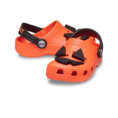 Giày Clog Trẻ Em Crocs Classic Jack O Lantern Lights - Orange