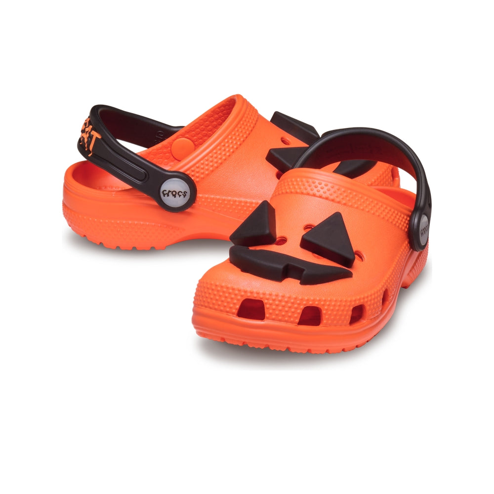 Giày Clog Trẻ Em Crocs Toddler Classic Jack O Lantern Lights - Orange