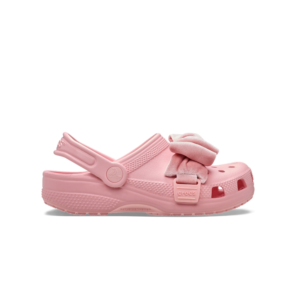 Giày Clog Trẻ Em Crocs Classic Bow - Powder Pink