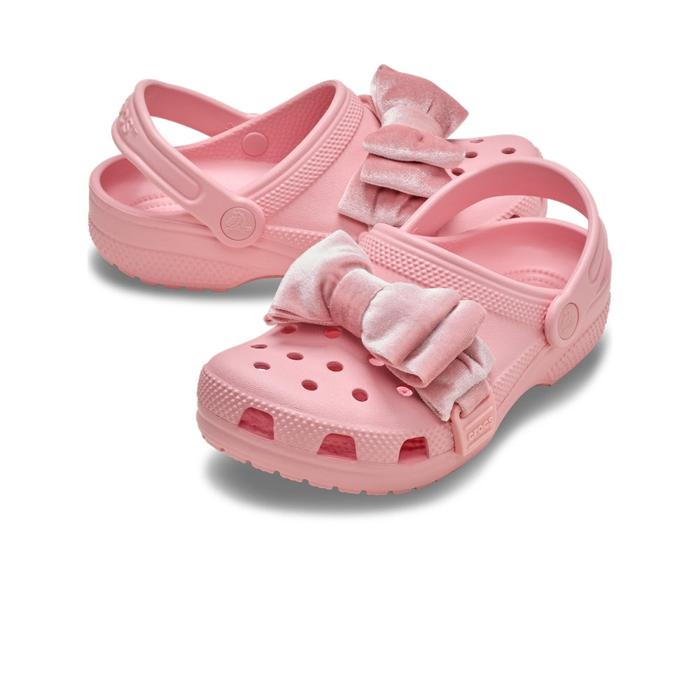 Giày Clog Trẻ Em Crocs Classic Bow - Powder Pink