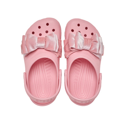 Giày Clog Trẻ Em Crocs Classic Bow - Powder Pink