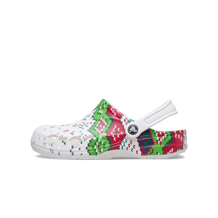 Giày Clog Unisex Crocs Baya Holiday Graphic - White