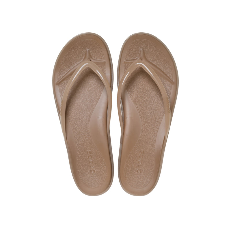Dép Xỏ Ngón Nữ Crocs Miami Jelly - Chocolate