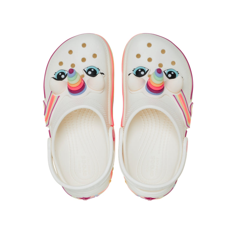 Giày Clog Trẻ Em Crocs Iam Unicorn Lights Classic - Chalk