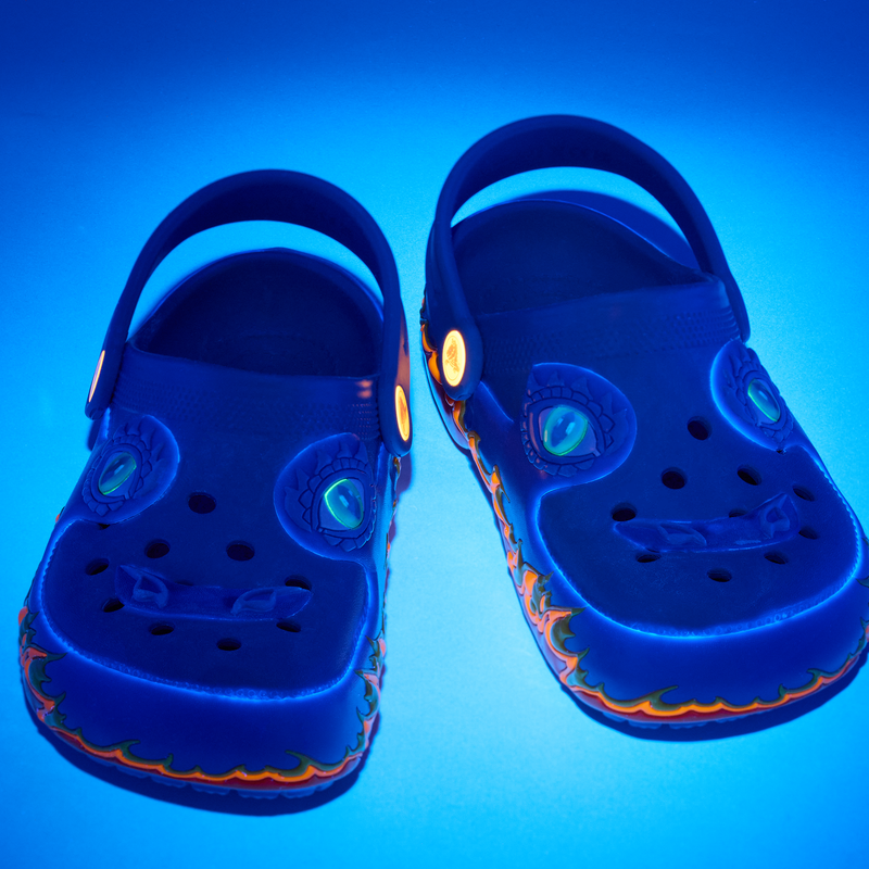 Giày Clog Trẻ Em Crocs Iam Dragon Lights Classic - Blue Bolt