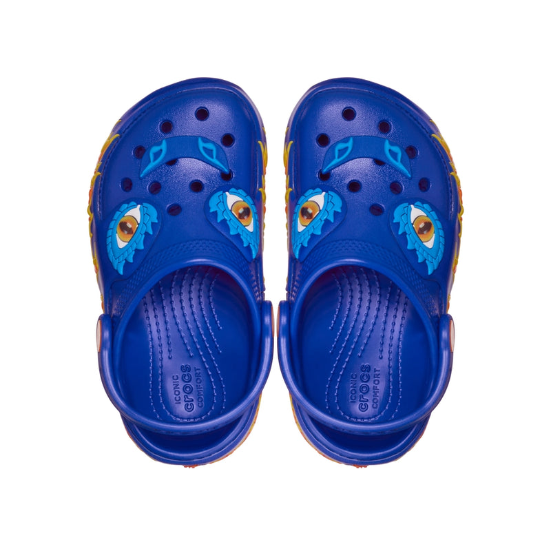 Giày Clog Trẻ Em Crocs Toddler Iam Dragon Lights Classic - Blue Bolt