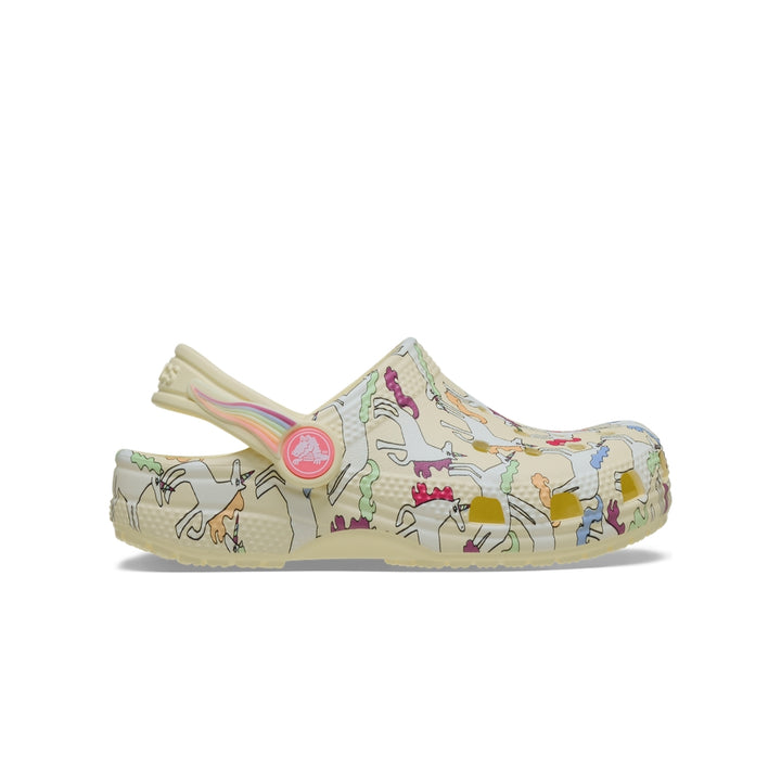 Giày Clog Trẻ Em Crocs Toddler Classic Unicorn Graphic - Yellow Light - Crocs™ Việt Nam