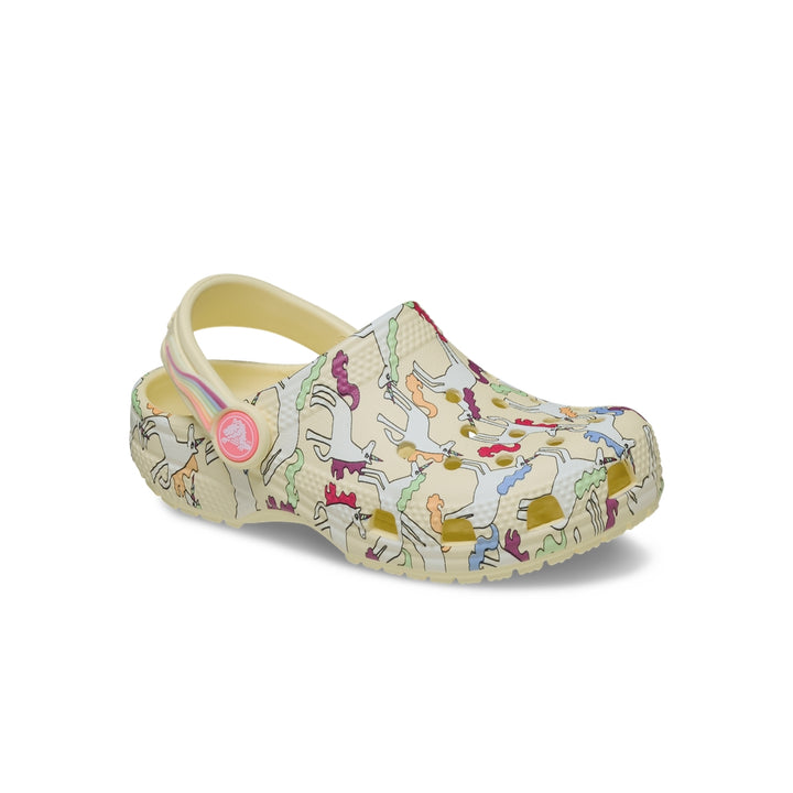 Giày Clog Trẻ Em Crocs Toddler Classic Unicorn Graphic - Yellow Light - Crocs™ Việt Nam