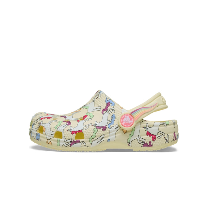 Giày Clog Trẻ Em Crocs Toddler Classic Unicorn Graphic - Yellow Light - Crocs™ Việt Nam