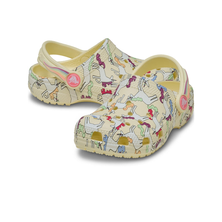 Giày Clog Trẻ Em Crocs Toddler Classic Unicorn Graphic - Yellow Light - Crocs™ Việt Nam