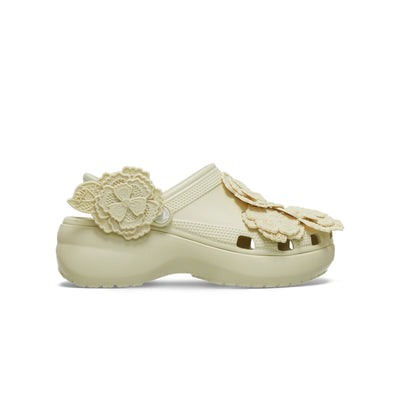 Giày Clog Nữ Crocs Platform Lace Floral - Bone