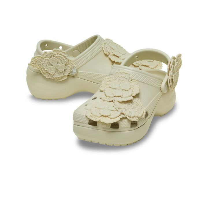 Giày Clog Nữ Crocs Platform Lace Floral - Bone - Crocs™ Việt Nam