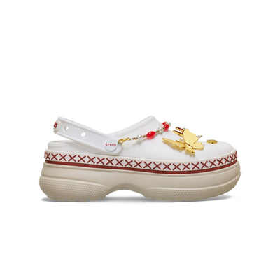 Giày Clog Unisex Crocs Classic Stacked Crimson Gallop - Chalk