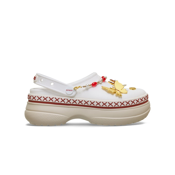 Giày Clog Unisex Crocs Classic Stacked Crimson Gallop - Chalk - Crocs™ Việt Nam