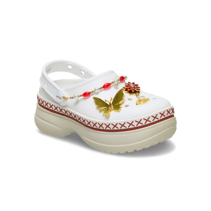 Giày Clog Unisex Crocs Classic Stacked Crimson Gallop - Chalk - Crocs™ Việt Nam