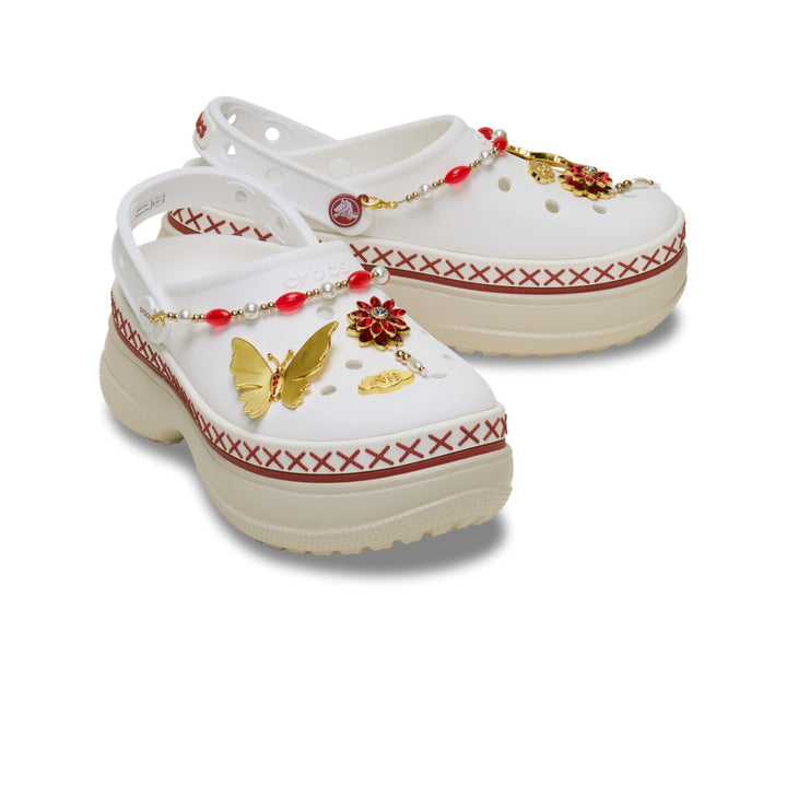 Giày Clog Unisex Crocs Classic Stacked Crimson Gallop - Chalk - Crocs™ Việt Nam